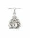 Pendentif funéraire 'Bouddha' en or blanc 14 carats 