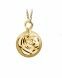 Pendentif cendre en or 14 carat Boule / Ronde 'Rose'