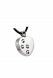 Pendentif cinéraire en acier inoxydable 'Empreinte'