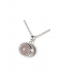 Pendentif pour cendres quartz rose argent (925)