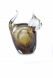 Mini-urne en verre cristal 'Chat' marron