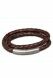 Bracelet porte-cendre en cuir tressé 'Embrace' brun