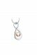 Pendentif pour cendres 'Infini' avec cœur en or rose