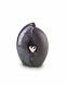 Petite Urne Funéraire en Céramique Anthracite Cosmique avec Coeur en Argent 0.7 / 2.2 L