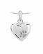 Pendentif memoire argent (925) Cœur avec empreintes de pattes