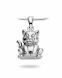 Pendentif memoire argent (925) 'Chat'