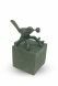 Mini-urne en bronze 'Oiseau avec rose'