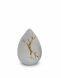Mini urne funéraire larme 'Kintsugi' blanc