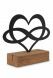 Sculpture commémorative avec compartiment pour cendres "Cœur avec symbole de l’infini"