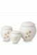 Urne-animal blanc avec impression de pattes or