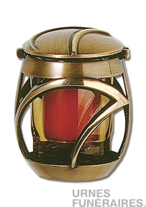Vente en ligne : Lanterne Tombe en bronze Art Nouveau 'Flamme Rouge