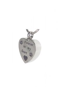 Pendentif cinéraire en acier inoxydable 'Forever in my Heart'