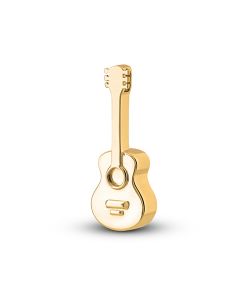 Pendentif cinéraire de cendres 'Guitare acoustique' en or