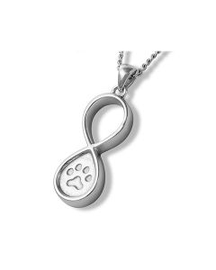 Pendentif cinéraire en argent (925) empreinte de patte