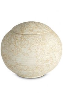 Urne pour cendres en porcelaine 'Sfera' - Relief sable du Sahara