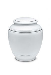 Mini-urne en porcelaine 'Classica' | Feuilles platine mates