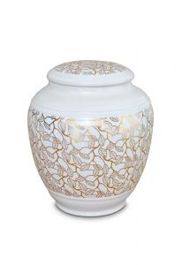Mini-urne en porcelaine 'Classica' | Feuilles d’or pur