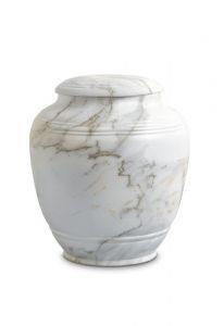 Mini-urne en porcelaine 'Classica' | Marbre de Carrare arabe