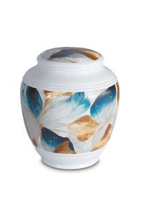 Mini-urne en porcelaine 'Classica' | Multicolore avec structure naturelle