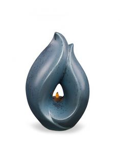 Urne photophore Flame of Memory - bleu argenté