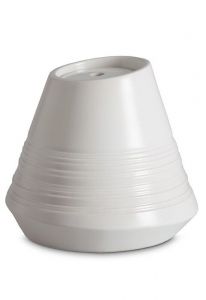 Urne pour cendres en porcelaine 'Maya' blanc mat