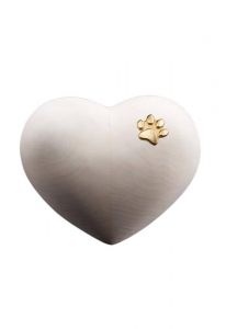 Urne pour animaux en forme de cœur avec empreinte de patte de chien - PROMOTION