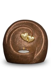 Petite urne cinéraire « Lien éternel » avec bougeoir, pour deux adultes