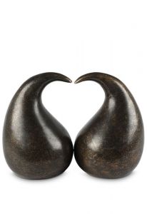 Urne pour cendres duo en bronze 'Affection'