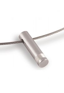 Pendentif en Acier Inox brossé (avec et sans cendres) 'Tube'