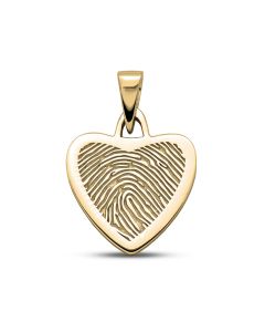 Pendentif empreinte digitale 'Coeur' en or Ø 1.9 cm