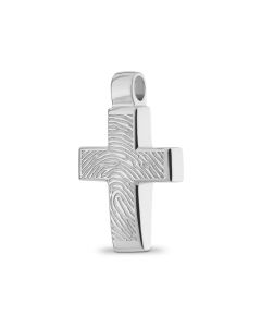 Pendentif empreinte digitale 'Croix'