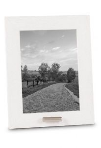 Boutique en ligne: Cadre Photo en Bois blanc 20x20 avec Espace pour Cendres