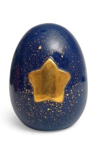 Urne funéraire en céramique avec étoile d'or