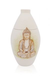 Urne peinte à la main 'Bouddha'