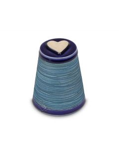 Mini-urne funéraire 'Koniko' avec coeur bleu nuit