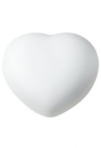 Mini-urne pour cendres 'Cœur' blanc de dimensions différentes