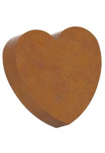 Urne en acier corten 'Coeur'