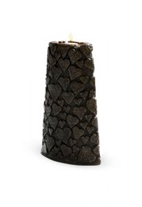 Urne Funéraire en bronze 'Arbre de vie' Tour de coeurs avec bougeoir