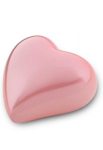 Mini-urne en laiton coeur rose