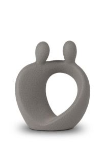 Petite urne funéraire « Famille » blanche