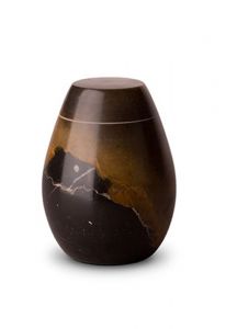 Petite Urne Funéraire en Marbre Marron