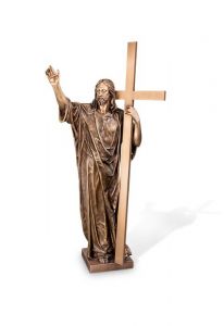 Statue commémorative du Christ avec croix – 3D, libre, fixation en bas