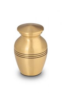 Petite urne funéraire en laiton doré simple classique