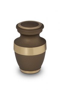 Petite Urne Funéraire simple en laiton marron