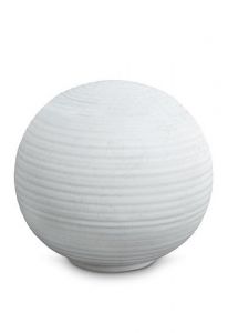 Mini urne pour cendres en porcelaine 'Sfera' - Glace