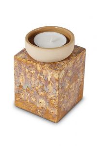 Mini urne funéraire en forme de bougeoire | ambre