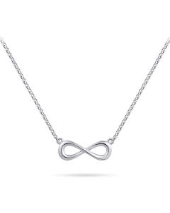 Pendentif mémoire Infinity en argent avec chaîne