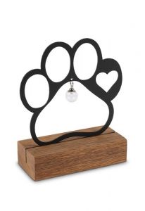 Sculpture commémorative avec compartiments pour cendres "Empreinte de patte"