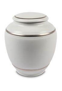 Urne funéraire en porcelaine 'Classica' avec double bordure argentée