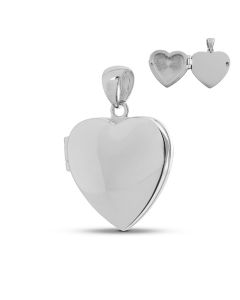 Médaillon de coeur en argent (925)pour photo et cendres